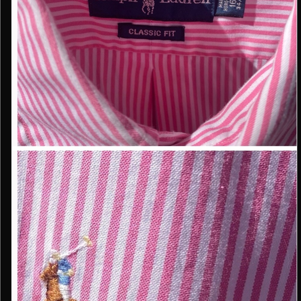 Ralph Lauren Men’s Button Up Shirt Size 16 1/2 34/35 in Excellent Condition - Picture 15 of 15